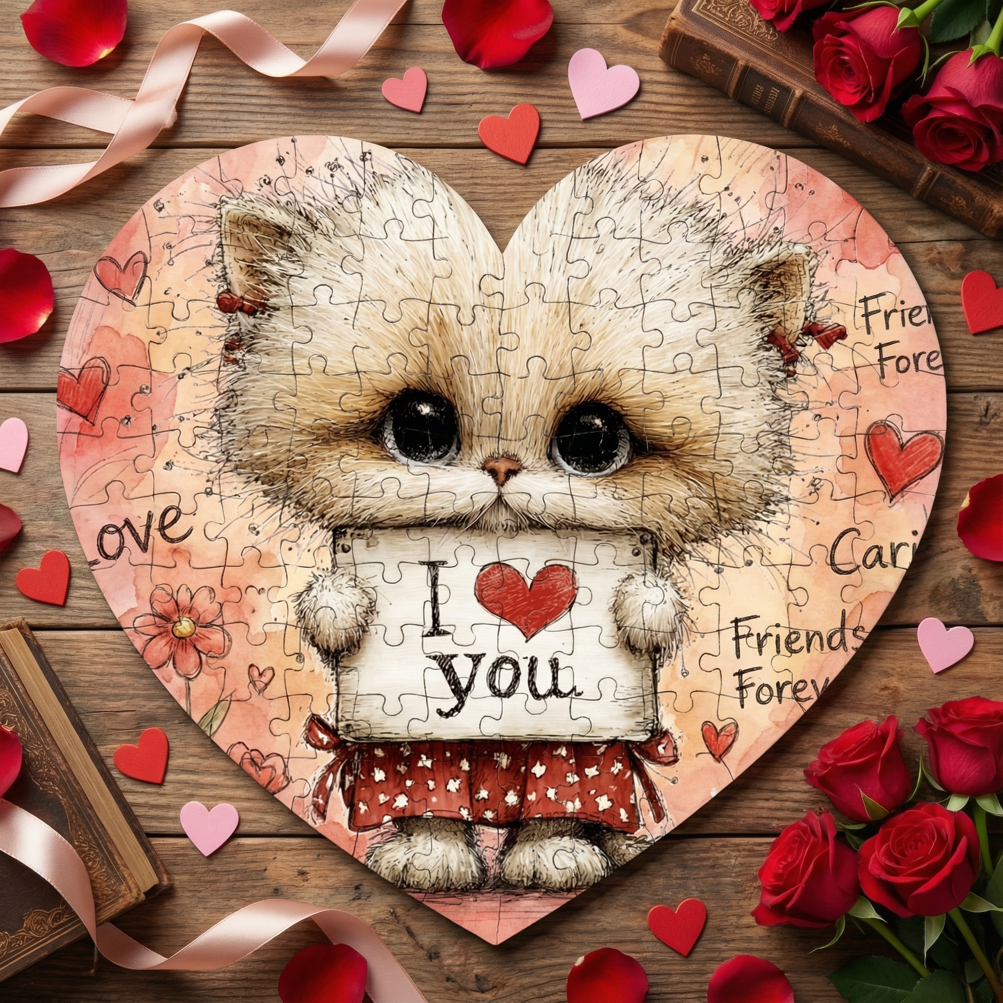 gato san valentin rompecabezas