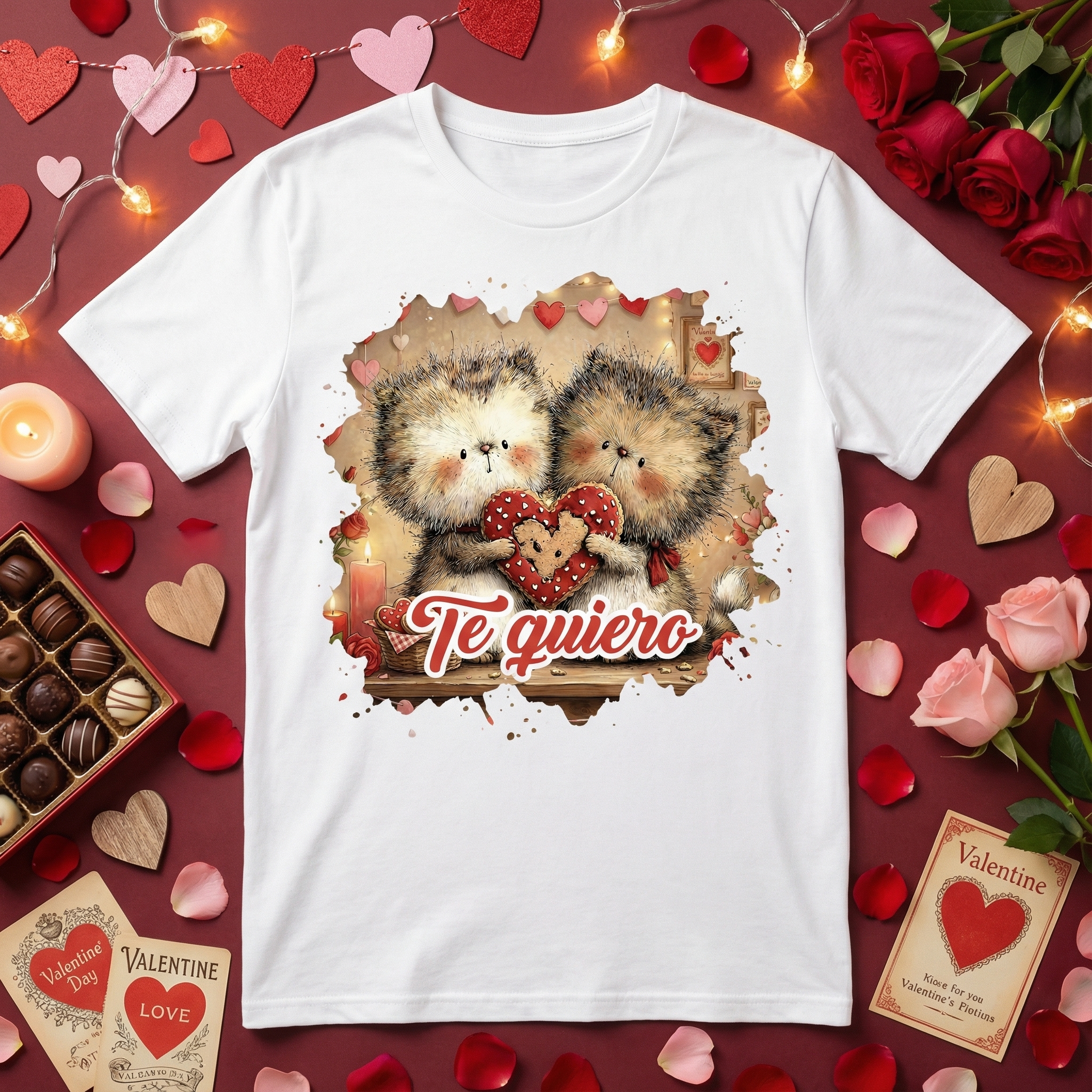gatos con corazón en la mano